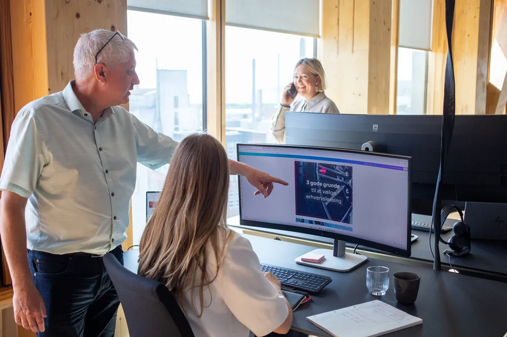 Samarbejde på kontoret i Aarhus hos Krone Kapital