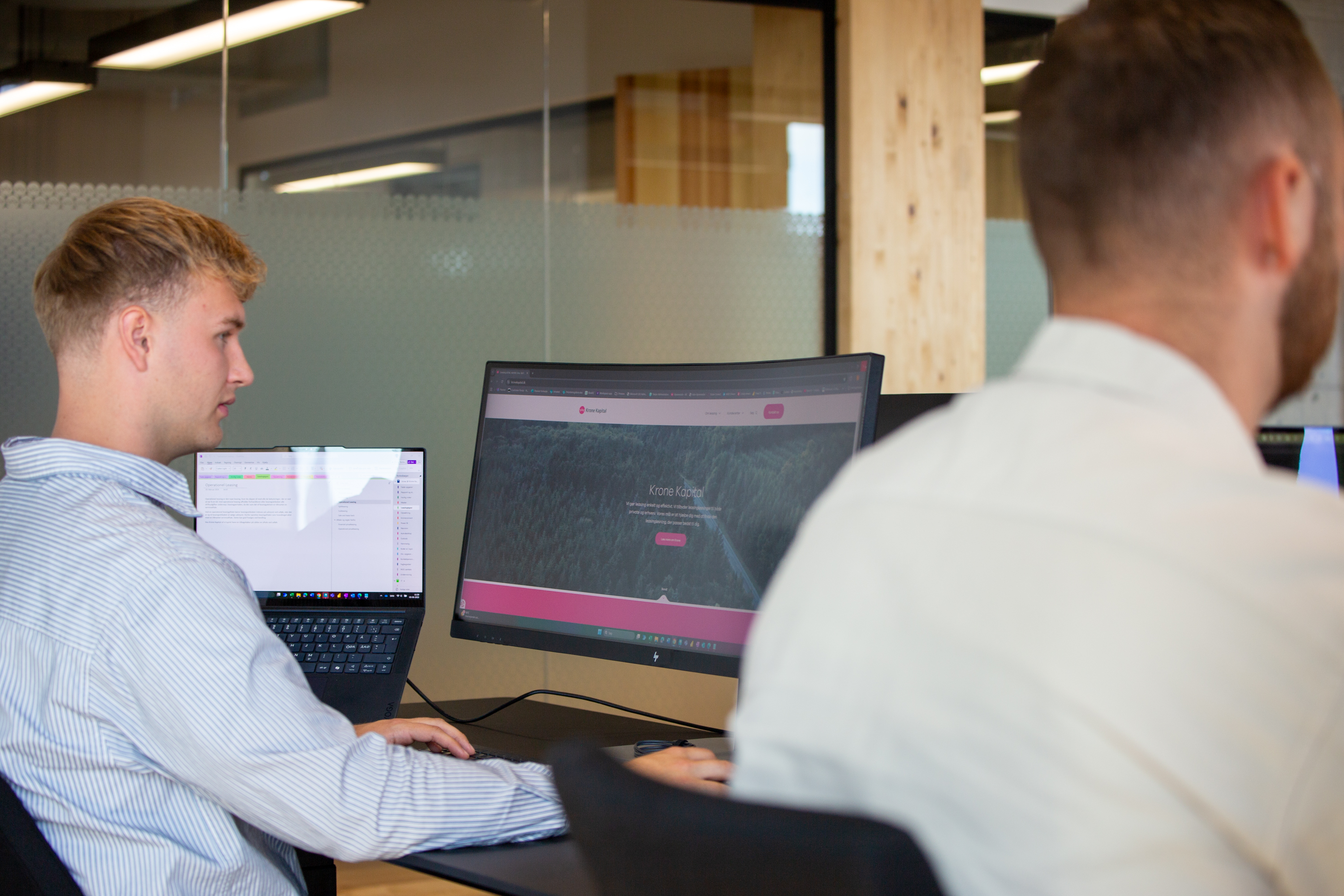 Krone Kapitals IT og Forretningsudviklingsafdeling arbejder