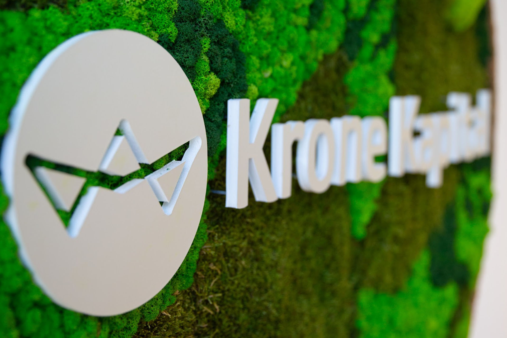 Krone mønten helt tæt på med tekst lidt utydeligt i baggrunden. Uden vandmærke.